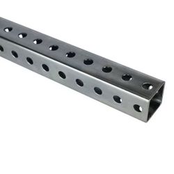 Everbilt 1-1/2 in. x 3 ft. - 14 Gauge Zinc Plated Perforated Steel Square Tube=T2-822