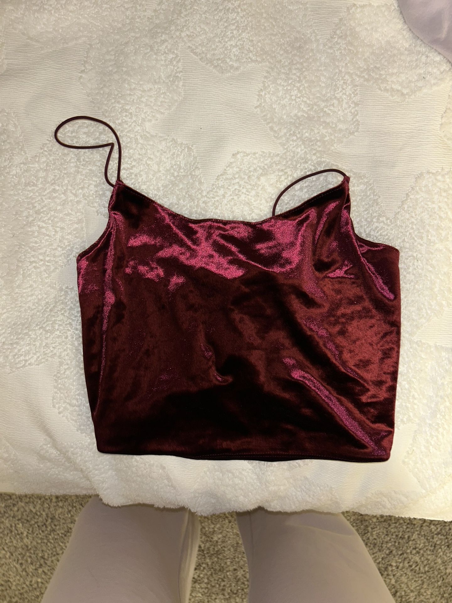 Red Velvet Tank Top Size S/M