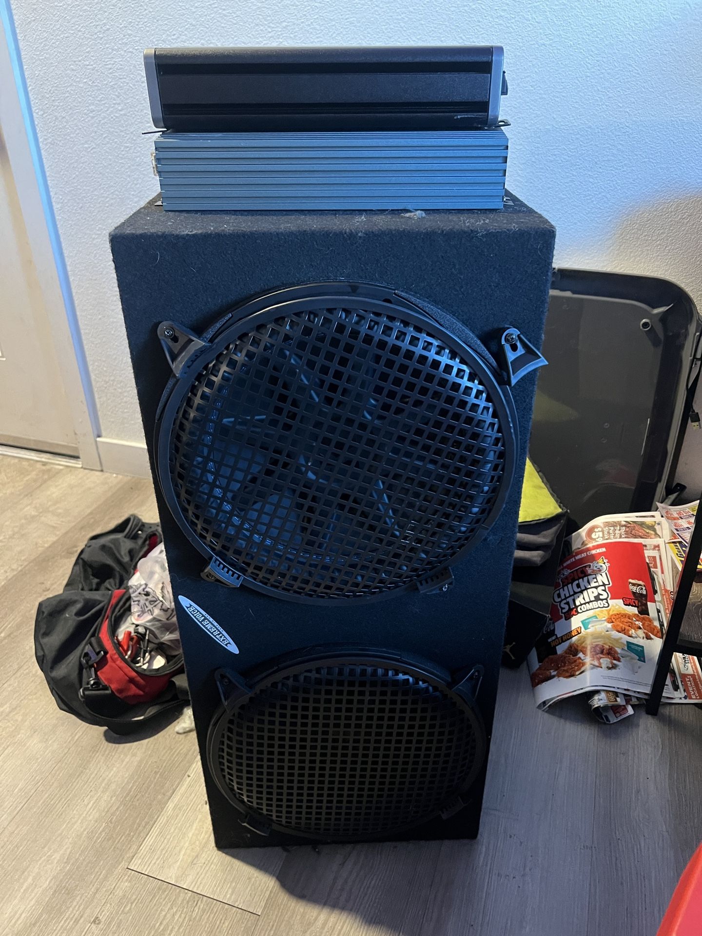 Kicker CompVX 12” Subwoofers w/ Amps – Like New, Serious Bass Setup