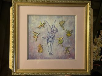 Disney Tinker Bell History Evolution Through Years (Framed 16in x 18in) Pin Set Le 2500