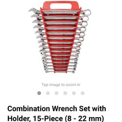 Tekton Combination Wrench Sets With Racks,  Metric
