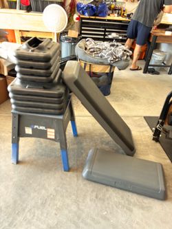 Step benches with risers & plyo bench