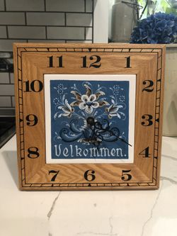 Norwegian Velkommen Wall Clock