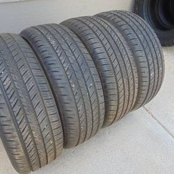 4 Used 215 60 16 Yokohama YK-GTX Tires 95V 10/32nds Date 2024 & 2025

