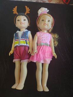2-Used American Girl 14"