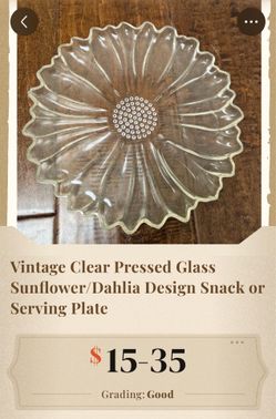 Vintage pressed glassware