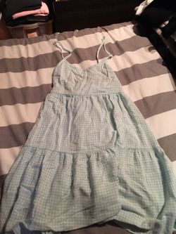 Gingham tiered dress
