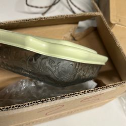 Princess House Refractario Cuadrado De 2 Qt  Con Tapa 