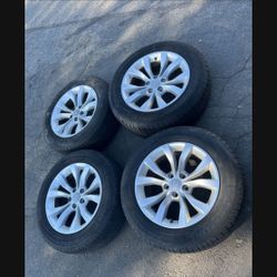 4 - 215/65r17 5x115 5x114.3 5x4.5 Stock Chrysler 300 Wheels Rims Tires !