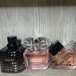 💖 Luxury Women’s Perfume Bundle –Prada, Valentino & Versace 💖