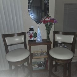 Set of 2 New Swivel Bar Stools