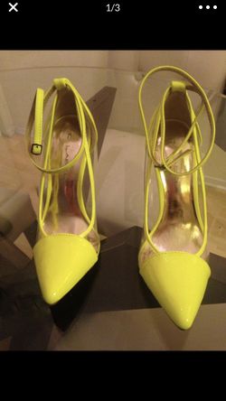 Neon yellow heels