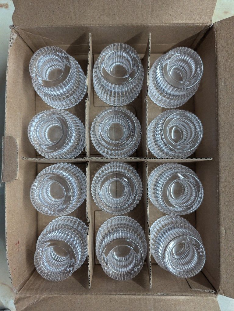 Dual-Sided Glass Candle Holders, Set of 12