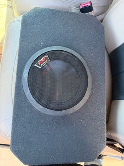 Low profile Alpine subwoofer with enclosure