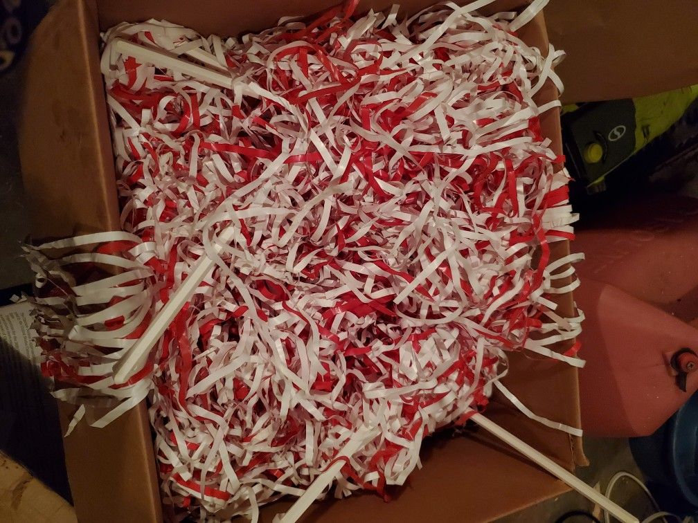 Red And White Poms