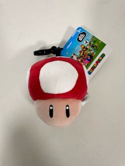 Club Mocchi Mocchi Super Mario Mushroom Plush Clip On