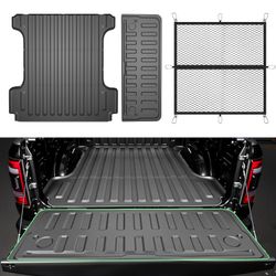 AAGDD Truck Bed Liner & Tailgate Liner for Ram 1500/1500 RHO 2019-2026 Short Bed (5.7ft,67.4in),Truck Bed Mat Accessories,Heavy Duty Rubber Bed Mat (N