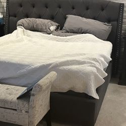 King Bed Frame With Box Spring 