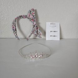 Toddler Real Metal Tiara, headband and barettes - Price includes all!