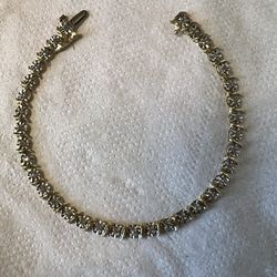 10k Gold Diamonds Bracelet 7 " Long (👉 Firm Price 👈)