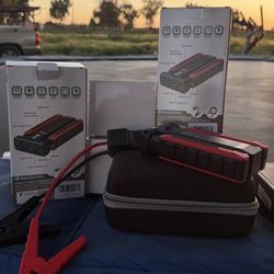 2x Car Jump Starter Power Bank Flashlight 3-in-1 Emergency Device