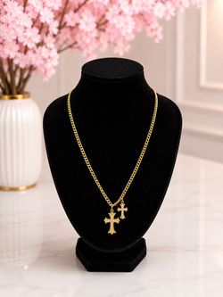 Gold cross necklace