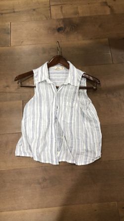 Striped linen top- XS