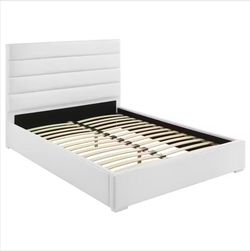 🛏️ NEW Coaster Felicity Eastern King Upholstered Platform Bed – White