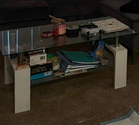 Glass coffee table