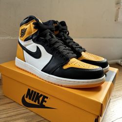 Air Jordan Yellow Toe 1s Size 10 NEW