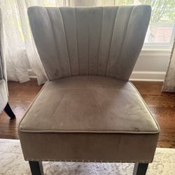 A Pair Of Grey Side Chairs