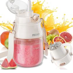 Brandnew Personal Blenders for Shakes and Smoothies with 27oz Cup, Lid and Shoulder Strap, Type-C USB Rechargeable, Personal Size Blenders BPA-free 