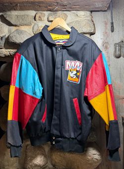 Vintage Disney Mickey Mouse Leather Sleeve Varsity Jacket Large - Never Worn - Color Block