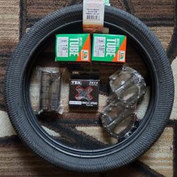 NEW Bicycle Bmx Parts Bundle 18" Black