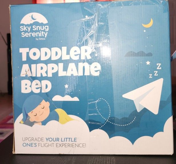 Sky Snug Serenity Toddler Airplane Bed Open Box