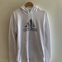 White Adidas Hoodie Large