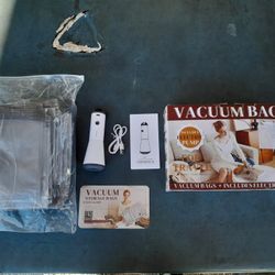 Travel Vacuum Storage Bags w/Cordless Rechargeable Vacuum Pump + Extra Bags. L@@K! 
