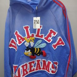 Vale Forever Anthem Bee Striped Wash And Make Old Hoodie