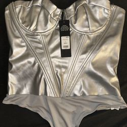 Silver Corset Brand New 