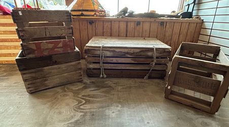 Vintage Wood Fish Box/Wood Crates/Read Description For Sizes & Prices