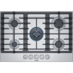 Bosch NGM8657UC - 36 Inch Gas Cooktop with 5 Sealed Burners, Heavy-Duty Grates, Dual Flame Power Burner, FlameSelect, OptiSim™ Burner, Push-to-Turn Kn