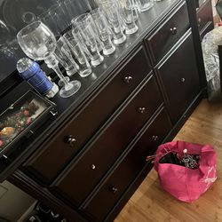 Dresser With Mirror And 1 Night stand