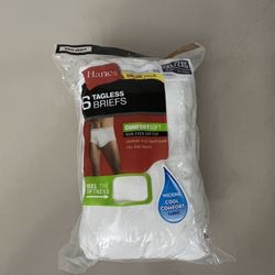 Hanes Men's TAGLESS No Ride Up Briefs Comfort Flex Waistband 2XL (44-46) 6-Pack