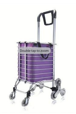 Extra Large Folding Cart, 8 Wheel Heavy Duty Wagon with 2 Modes for Stairs/Groceries