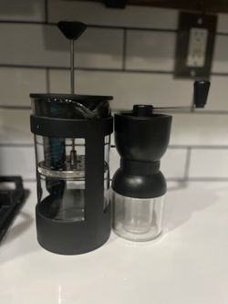 French Press & Coffee Grinder