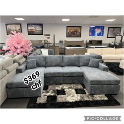 Christmas sale corduroy sectional sofa double chaise 