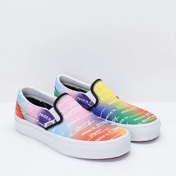 Vans Classic Slip-On sneakers in Pride rainbow print