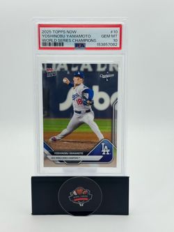 2025 TOPPS NOW YOSHINOBU YAMAMOTO #10 WORLD SERIES CHAMPIONS PSA 10 MVP