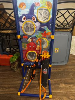 KKONES Kids Bow and Arrow Set 2in1 Shooting Game