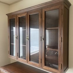 Wall mounted glass-front cabinet